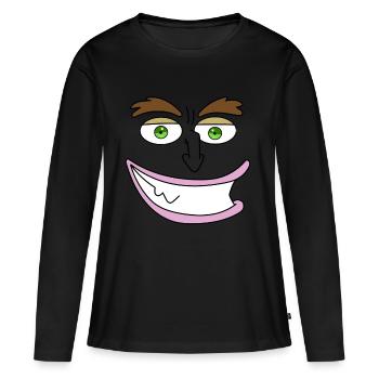 Big Mouth hormones Face Design Monster - T-shirt manches longues Premium bio Femme - noir - Devant - Julia (174cm)