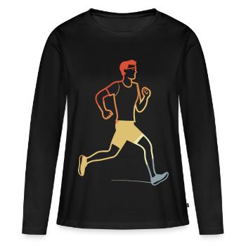 Retro Jogger Sketch - Women's Premium Organic Long Sleeve Shirt - black - Front - Julia (174cm)
