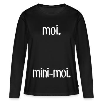 Me & M-Moi (foncé) - T-shirt manches longues Premium bio Femme - noir - Devant - Julia (174cm)