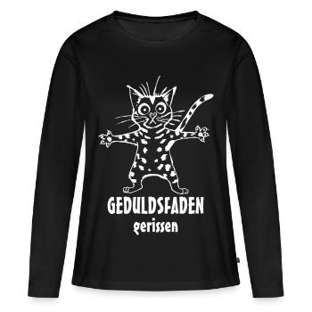 Thread of patience - Women's Premium Organic Long Sleeve Shirt - black - Front - Julia (174cm)