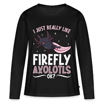 I love my Firefly Axolotl - Women's Premium Organic Long Sleeve Shirt - black - Front - Julia (174cm)