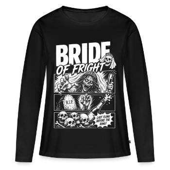 Mariée de l’horreur de la peur Mariée Enterrement de vie de garçon - T-shirt manches longues Premium bio Femme - noir - Devant - Julia (174cm)