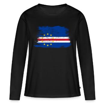 Cap Vert Cap Vert Drapeau cadeau cadeau - T-shirt manches longues Premium bio Femme - noir - Devant - Julia (174cm)