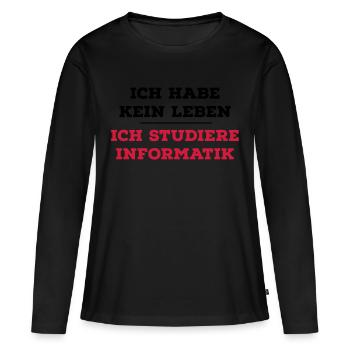 Informatiker - Frauen Premium Bio Langarmshirt - Schwarz - Vorne - Julia (174cm)