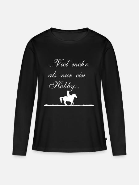 Mehr als nur ein Hobby - Frauen Premium Bio Langarmshirt - Schwarz