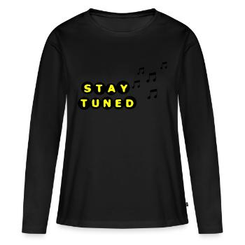 musique - T-shirt manches longues Premium bio Femme - noir - Devant - Julia (174cm)