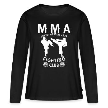 MMA Fighter Mixed Martial Arts Kampfsport Sportler - Frauen Premium Bio Langarmshirt - Schwarz - Vorne - Julia (174cm)