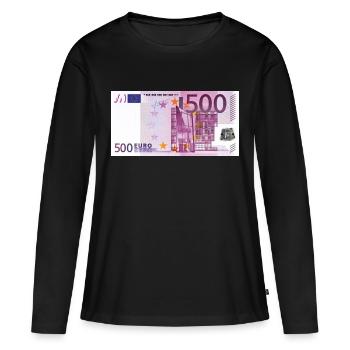 500 Euro Schein - Frauen Premium Bio Langarmshirt - Schwarz - Vorne - Julia (174cm)
