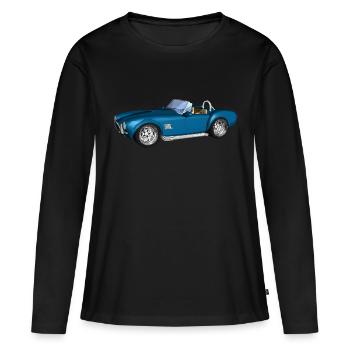 Sportwagen, Rennwagen, Classic Car, cabriolette - Frauen Premium Bio Langarmshirt - Schwarz - Vorne - Julia (174cm)