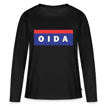 Alter Oida Polizei Wien Österreich - Frauen Premium Bio Langarmshirt - Schwarz - Vorne - Julia (174cm)