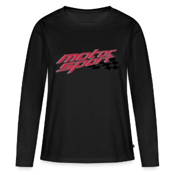 Course automobile - T-shirt manches longues Premium bio Femme - noir - Devant - Julia (174cm)