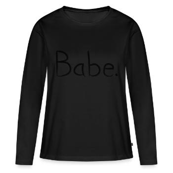 BABE - T-shirt manches longues Premium bio Femme - noir - Devant - Julia (174cm)