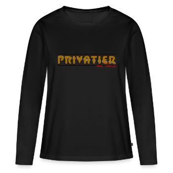 privatier on tour - Frauen Premium Bio Langarmshirt - Schwarz - Vorne - Julia (174cm)