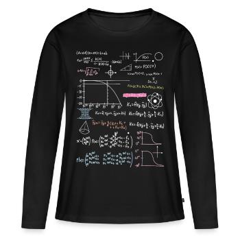 Formule Physique Chimie - T-shirt manches longues Premium bio Femme - noir - Devant - Julia (174cm)