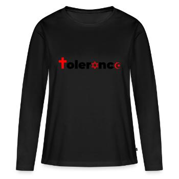 Tolérance Tolérance Religions Dialogue Festival Culture - T-shirt manches longues Premium bio Femme - noir - Devant - Julia (174cm)