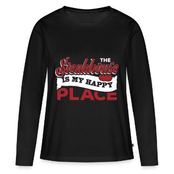 Steakhouse Steak steak viande - T-shirt manches longues Premium bio Femme - noir - Devant - Julia (174cm)
