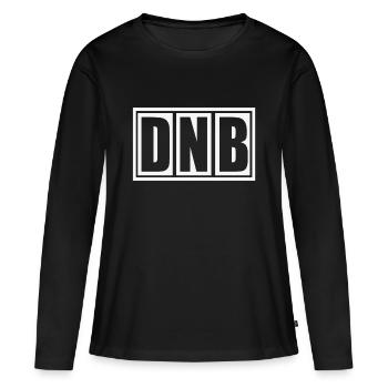 DNB Shirt, Drum and Bass Geschenk - Frauen Premium Bio Langarmshirt - Schwarz - Vorne - Julia (174cm)