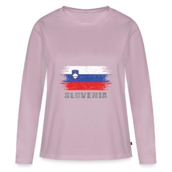 Slovenia - Women's Premium Organic Long Sleeve Shirt - dusky pink - Front - Julia (174cm)