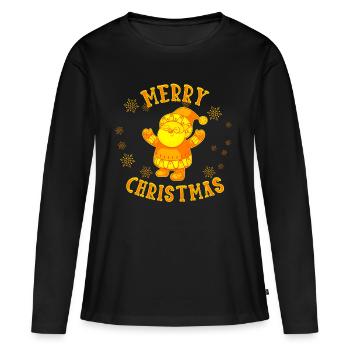 Santa Claus Merry Christmas Christmas - Women's Premium Organic Long Sleeve Shirt - black - Front - Julia (174cm)