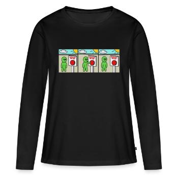 Pointless Does math math funny funny new - Women's Premium Organic Long Sleeve Shirt - black - Front - Julia (174cm)
