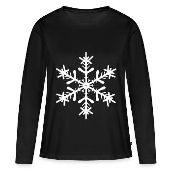 snow star - Women's Premium Organic Long Sleeve Shirt - black - Front - Julia (174cm)