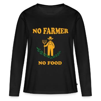 Farmer - Farmer - Farmer - Women's Premium Organic Long Sleeve Shirt - black - Front - Julia (174cm)