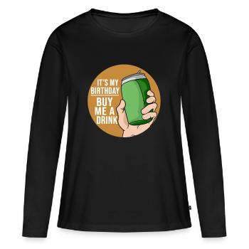 Dire drôle anniversaire cadeau rétro d'anniversaire - T-shirt manches longues Premium bio Femme - noir - Devant - Julia (174cm)