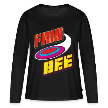 Frisbee - Frisbee ultime - T-shirt manches longues Premium bio Femme - noir - Devant - Julia (174cm)