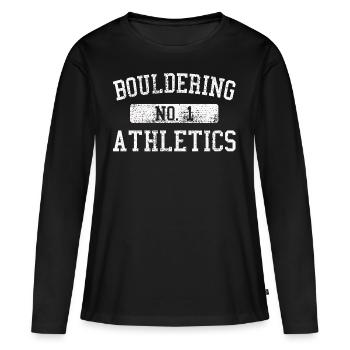 bouldering - T-shirt manches longues Premium bio Femme - noir - Devant - Julia (174cm)