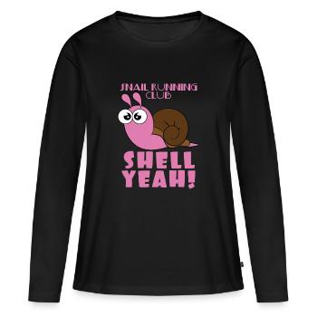 Snail Snail running club Snail shell Quick - Women's Premium Organic Long Sleeve Shirt - black - Front - Julia (174cm)