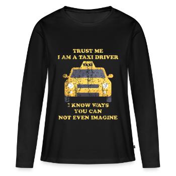 Taxifahrer - Taxi - Frauen Premium Bio Langarmshirt - Schwarz - Vorne - Julia (174cm)