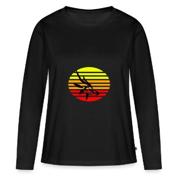 antilope - T-shirt manches longues Premium bio Femme - noir - Devant - Julia (174cm)