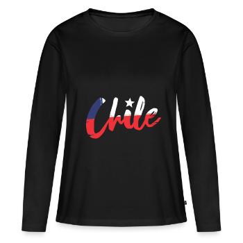 Chili - T-shirt manches longues Premium bio Femme - noir - Devant - Julia (174cm)
