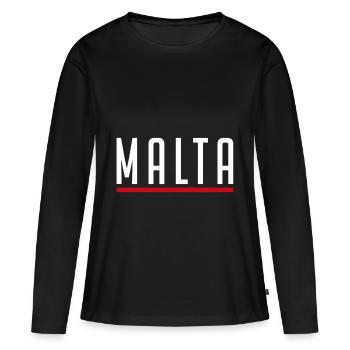 Malte - T-shirt manches longues Premium bio Femme - noir - Devant - Julia (174cm)