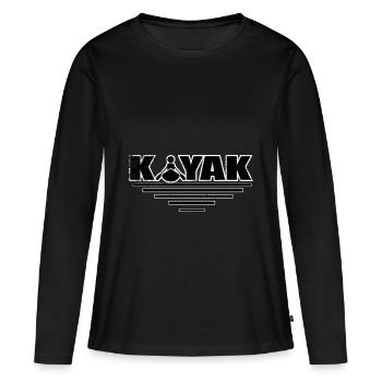 Kayak Kayak - T-shirt manches longues Premium bio Femme - noir - Devant - Julia (174cm)