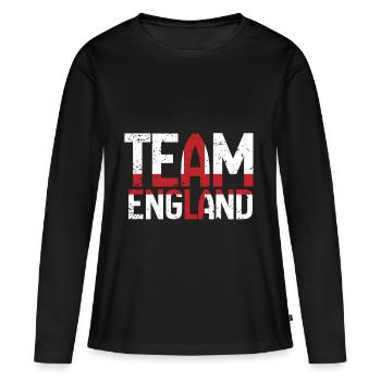 Angleterre eu - T-shirt manches longues Premium bio Femme - noir - Devant - Julia (174cm)