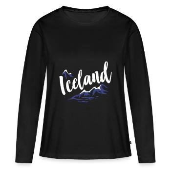 Island - Frauen Premium Bio Langarmshirt - Schwarz - Vorne - Julia (174cm)