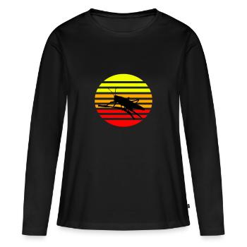 Grasshopper Grasshopper Retro Vintage - Women's Premium Organic Long Sleeve Shirt - black - Front - Julia (174cm)