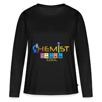 chimiste - T-shirt manches longues Premium bio Femme - noir - Devant - Julia (174cm)