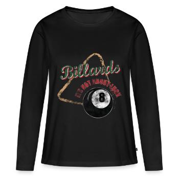 Billard - Frauen Premium Bio Langarmshirt - Schwarz - Vorne - Julia (174cm)