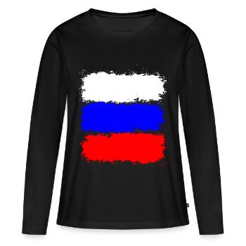 Russia - Women's Premium Organic Long Sleeve Shirt - black - Front - Julia (174cm)