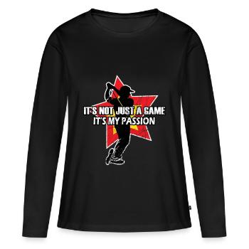 Golf - Golfen - Golfer - Frauen Premium Bio Langarmshirt - Schwarz - Vorne - Julia (174cm)