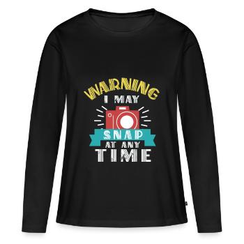 Fotograf Fotografie Fotografieren Geschenk - Frauen Premium Bio Langarmshirt - Schwarz - Vorne - Julia (174cm)