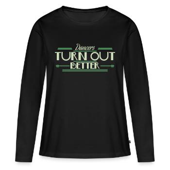Les danseurs se révèlent meilleurs danseurs Danseurs Danseurs Nouveau - T-shirt manches longues Premium bio Femme - noir - Devant - Julia (174cm)