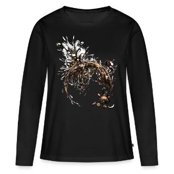 Dunkle Materie - Frauen Premium Bio Langarmshirt - Schwarz - Vorne - Julia (174cm)