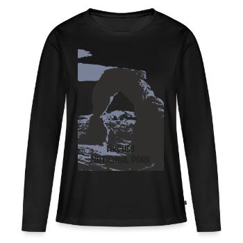 Arches National Park - T-shirt manches longues Premium bio Femme - noir - Devant - Julia (174cm)