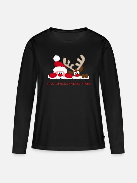 It's Christmas Time - Merry Christmas - Women's Premium Organic Long Sleeve Shirt - black