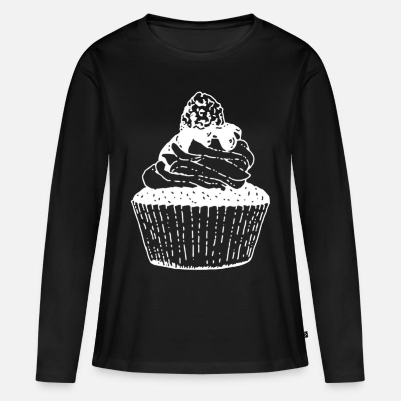 torta - Maglia a maniche lunghe ecologica premium da donna - nero