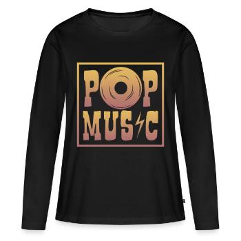 Pop Music Frau, Kpop, Vietnam, Anime, music, Kind - Frauen Premium Bio Langarmshirt - Schwarz - Vorne - Julia (174cm)