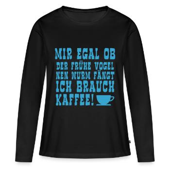 Mir EgaL ob Deutscher Hund, Deutscher Schäferhund - Frauen Premium Bio Langarmshirt - Schwarz - Vorne - Julia (174cm)